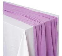 Camino de Mesa Gasa algodón for Bodas, servilletas con Textura Rugosa, Ideales for Regalo o decoración Cocina(Purple)
