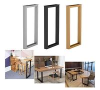 Camino de mesa industrial de metal para cocina y comedor, patas de mesa de bistró en negro y dorado, 70/100 cm de altura, perfecto para decoración del hogar, paquete de 1