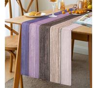 Camino de Mesa Lila Moderno Estilo Rústico Lavable para Cumpleaños Aspecto de Lino 33 X 183 cm Lavable Decoración Moderna para Interior y Exterior Vacaciones Fiesta Salón Camino de Mesa