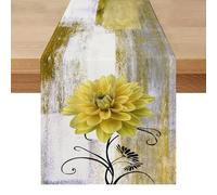 Camino de Mesa Moderno Exteriores 33 x 183 cm Marrón Gradiente Retro Lavable Centro de Mesa Decorativo para Cocina Mesas de Comedor Fiesta Otoño Interior y Exterio
