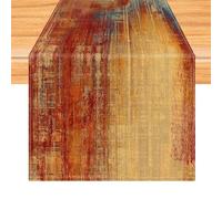 Camino de Mesa Naranja 40 x 140 cm Caminos de Mesa Pintura de Arte Moderno Camino de Mesa Corto Decoración de Mesa Lavable para Fiestas de Navidad Bodas Vacaciones Decoración de Dumpleaños