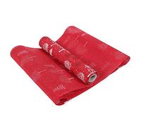 Camino de mesa navideño de poliéster estampado, mantel de comedor para fiestas, fiestas del hogar, banquetes, decoración perfecta para Navidad, Acción de Gracias, San , rojo beige, (Tipo A árbol de
