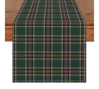 Camino de Mesa Navideño Lavable Moderno Decoración Tela Manualidades Aspecto Lino Retro Rústico Decoración Mesa Navideña para Cocina Comedor Interior Exterior Vacaciones Fiesta 40 x 140 cm