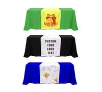 Camino de mesa personalizado con logotipo o texto, mantel personalizado para bodas, ferias comerciales, eventos, tamaños personalizados, poliéster y lino duraderos