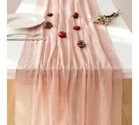 Camino de Mesa Rosa, 80 x 300 cm Camino de Mesa de Gasa, para Decoración de Bodas, Cocina, Fiesta de Cumpleaños, Fiesta, Vacaciones, Recepción, Decoración Navideña, Tela Decorativa, Moderno Elegante