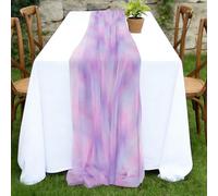 Camino de Mesa Rustico Arcoíris en Tul, Table Runner Brillante