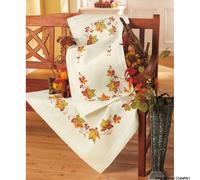 Camino de mesa Vervaco "Otoño", patrón de bordado dibujado