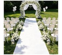 Camino de Pasillo Blanco Duradero, Alfombra portátil Plegable for Almacenamiento y reutilización, for Ceremonias de Boda, Baby Shower, Aniversarios y Fiestas Festivas(1.2mx10m/3'11"x32'10")