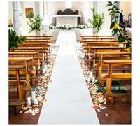 Camino de Pasillo de Boda Blanco, Alfombra Resistente a Las Manchas for Ceremonias de Iglesia, Bodas en jardín y Playa(1.2mx20m/3'11"x65'7")