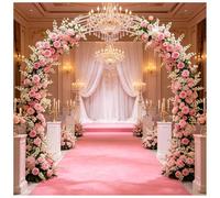 Camino De Pasillo De Boda Rosa, Alfombra Extra Larga De Color Sólido, Diseño Portátil Y Liviano for Pasillo Interior, Jardín Al Aire Libre, Recepción De Bodas(1mx20m/3'3" x 65'7")