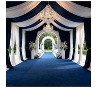 Camino de Pasillo for Ceremonia de Boda, Camino de Piso Antideslizante Azul Real for Pasillo Interior y decoración de Boda al Aire Libre(1.2mx25m/3'11"x82')