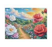 Camino de Rosas Rompecabezas 500 Piezas Cartón para Niños Mayores 14 Años Tiempo Libre Actividad Antiestrés Más Vendido Detalle Único Original 500 PCS/52×38cm