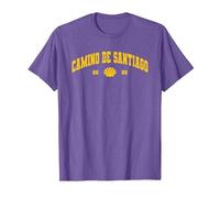 Camino de Santiago 2025 Camiseta, Hombre, Morado Jaspeado, 3XL