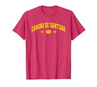Camino de Santiago 2025 Camiseta, Hombre, Rojo Jaspeado, 3XL