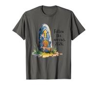 Camino De Santiago 2026 Follow The Yellow Arrow Watercolor Camiseta