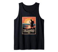 Camino De Santiago 2026 Vintage Hiking Pilgrim St James Camiseta sin Mangas