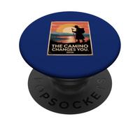 Camino De Santiago 2026 Vintage Hiking Pilgrim St James PopSockets PopGrip Adhesivo