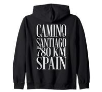 Camino de Santiago 780 KM España Ruta de Peregrinación Sudadera con Capucha