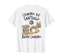 Camino de Santiago Buen Camino Saludo Peregrinación Caminata Camiseta