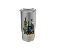 Camino de Santiago de Compostela Peregrinos Camino de Santiago Regalo Vaso térmico de acero inoxidable de doble pared