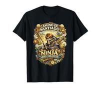 Camino de Santiago Ninja Level Unlocked Anime Pilgrim Hiking Camiseta