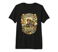 Camino de Santiago Ninja Level Unlocked Anime Pilgrim Hiking Camiseta Premium
