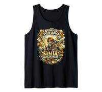 Camino de Santiago Ninja Level Unlocked Anime Pilgrim Hiking Camiseta sin Mangas