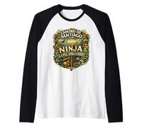 Camino de Santiago Ninja Level Unlocked Pilgrim Hiking Trail Camiseta Manga Raglan