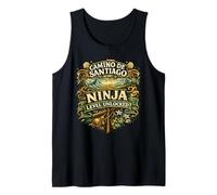 Camino de Santiago Ninja Level Unlocked Pilgrim Hiking Trail Camiseta sin Mangas