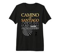 Camino de Santiago Nivel Ninja Desbloqueado Pilgrim Hiking Camiseta Premium