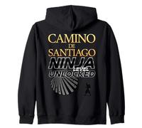 Camino de Santiago Nivel Ninja Desbloqueado Pilgrim Hiking Sudadera con Capucha