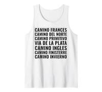 Camino de Santiago Routes Frances Norte Primitivo Finisterre Camiseta sin Mangas