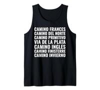 Camino de Santiago Routes Frances Norte Primitivo Finisterre Camiseta sin Mangas