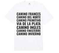 Camino de Santiago Routes Frances Norte Primitivo Finisterre Comfort Colors Adult Heavyweight T-Shirt