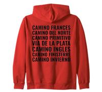 Camino de Santiago Routes Frances Norte Primitivo Finisterre Sudadera con Capucha