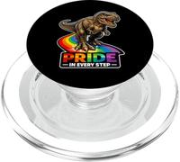 Camino del Arco Iris de Dinosaurio rugiente Orgullo en Cada Paso PopSockets PopGrip para MagSafe