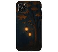 Camino del Bosque de la Linterna con Zorro durmiendo y Hojas de otoño Carcasa para iPhone 11 Pro MAX