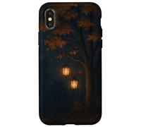 Camino del Bosque de la Linterna con Zorro durmiendo y Hojas de otoño Carcasa para iPhone X/XS