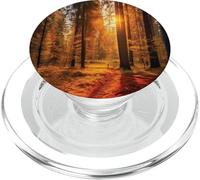 Camino del Bosque en la Temporada de otoño y otoño PopSockets PopGrip para MagSafe