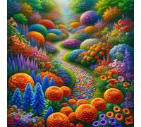 Camino del jardín Puzzle 80 Piezas Rompecabezas para Adultos 80 Piezas Juego de desafiante Rompecabezas Familiar Regalo Adulto