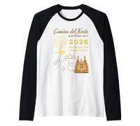 Camino del Norte 2026 Santiago de Compostela Camiseta Manga Raglan