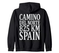 Camino del Norte 825 KM España Ruta de Peregrinación Abanico Sudadera con Capucha