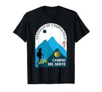 Camino del Norte Mujer Caminando Santiago de Compostela 2026 Camiseta