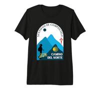 Camino del Norte Mujer Caminando Santiago de Compostela 2026 Camiseta Premium