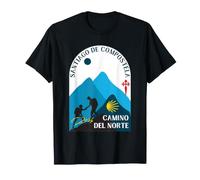 Camino del Norte Pareja Peregrinos Santiago de Compostela 2026 Camiseta