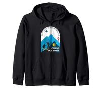 Camino del Norte Pareja Peregrinos Santiago de Compostela 2026 Sudadera con Capucha