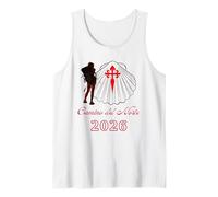 Camino del Norte Santiago Compostela 2026 Señora Peregrina Camiseta sin Mangas