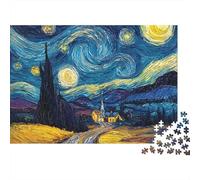 Camino Estrellado Rompecabezas Estilo postimpresionista Clásico 3 Capas Cartón 1000 Piezas, Ultra Duro, Alivio Estrés, Regalo Noche Juego Familiar 70x50cm/1000pcs