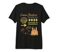 Camino Finisterre 2025 Santiago de Compostela Camiseta Premium