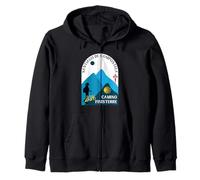 Camino Finisterre Mujer Caminando Santiago de Compostela 2026 Sudadera con Capucha